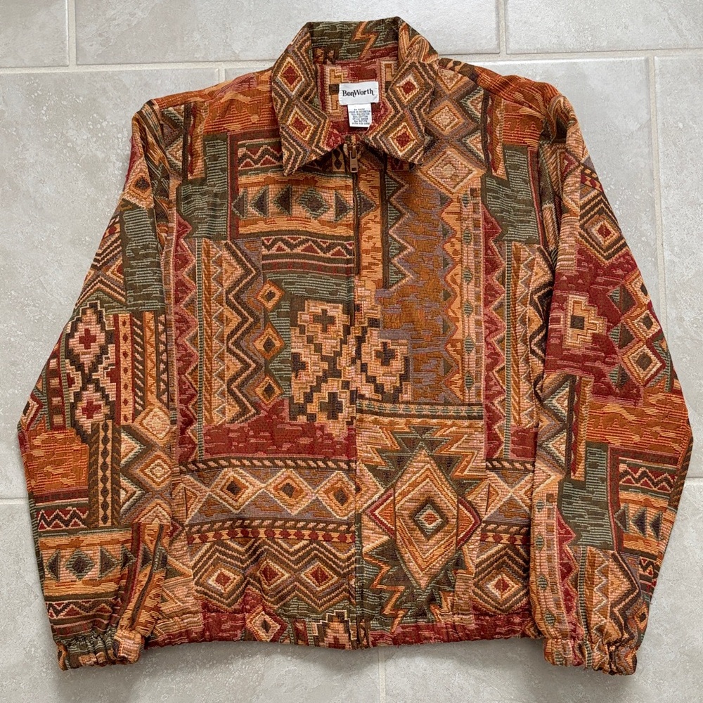 Bugle Boy Multicolor Geometric Jacket - image 1